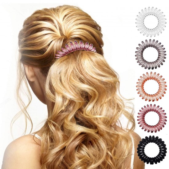 17 Pack Hair Ties Hair Elastics, Multi Color Hair Bands Waterproof Phone Cord Hair Scrunchies Hair Accessories for Women