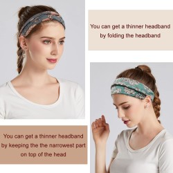 Fashion Headbands for Women 6 Pcs Wide Headband Yoga Sweatband Sports Head Bands Hair Accessories Band