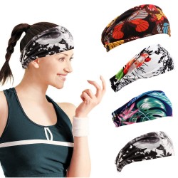 Wide Headbands for Women Fashion Boho Headband Yoga Workout Head Wrap 4 Pack