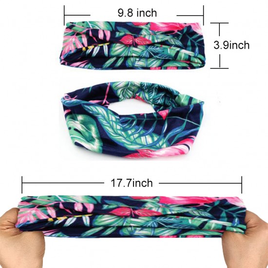 Wide Headbands for Women Fashion Boho Headband Yoga Workout Head Wrap 4 Pack