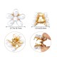 10 Pcs Small Pearl Hair Clips, Mini Pearl Claw Clips with Flower Design, Hair Accessories for Women Girls