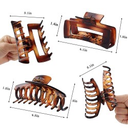 8 Pack Hair Clips Rectangular Hair Clips , 4.3 Ihch Claw Clip Large Hair Jaw Clips Hair Clamps for Women 