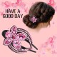 7 Pieces Rhinestone Double Flower Hair Clips for Women, Flower Diamond Duckbill Clips Decorative Barrettes